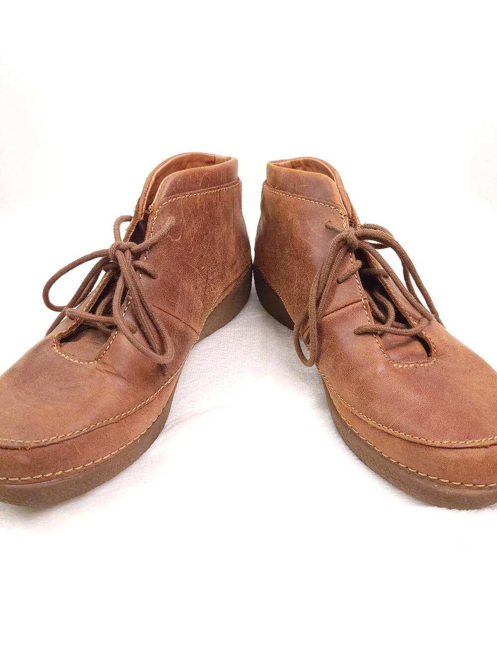 Duluth Trading Co Andina Ankle Boots Brown Leather Women 7.5